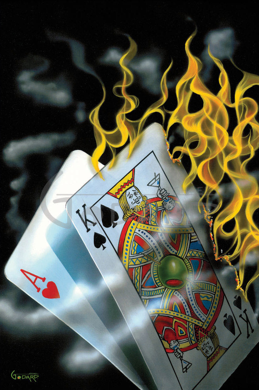 Burning Blackjack by Michael Godard
