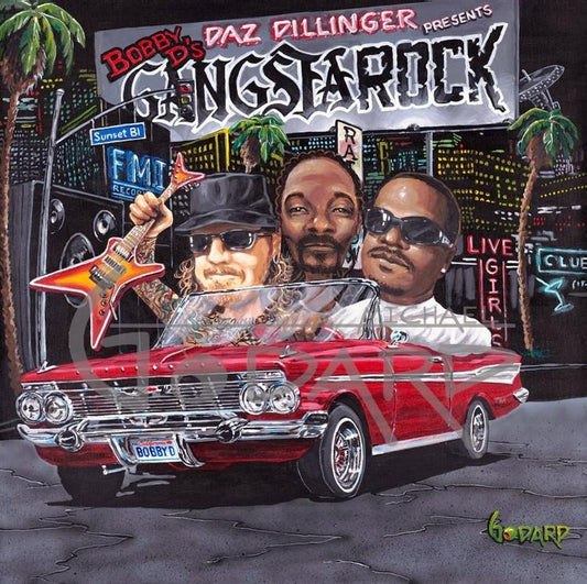 Gangsta Rock by Michael Godard, limited edition canvas giclee
