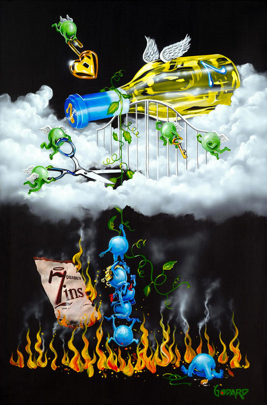 Grape Confusion by Michael Godard, limited edition canvas giclee