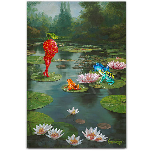 Frog Triptych: Searching For My Prince by Michael Godard