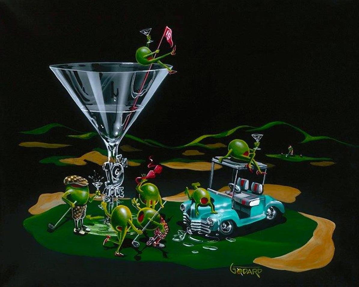 19th Hole by Michael Godard - limited edition golf-themed canvas giclee art print