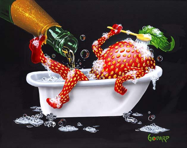 Bubbly Bath 2 by Michael Godard – limited edition art for sale
