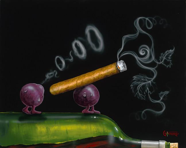 Smoking Grapes by Michael Godard